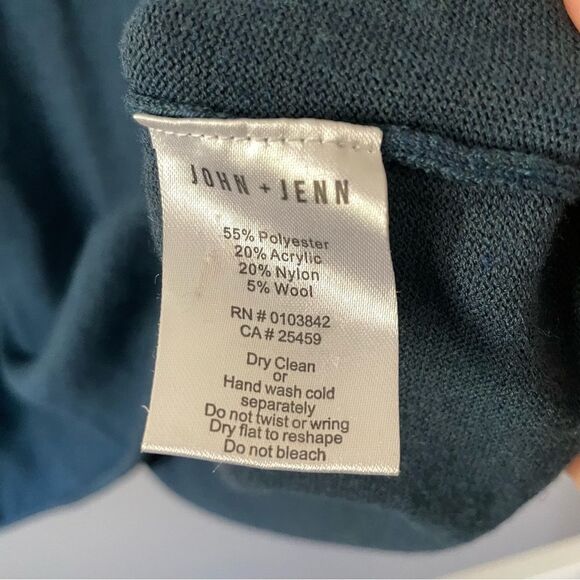 Revolve John + Jenn Blue Cold Shoulder Knit Sweater | Sz Small - Picture 6 of 6